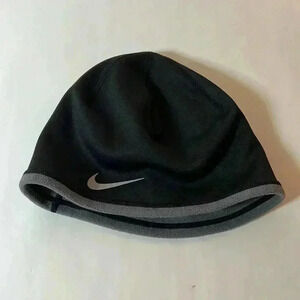 NIKE THERMA FIT REVERSIBLE‎ BLACK & GREY RUNNING BEANIE WOMENS MENS